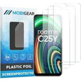 Mobigear Realme C25Y Displayschutz Schutzfolie - Hüllenfreundlich (3er Pack)