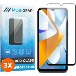 Mobigear Premium POCO C40 Panzerglas Gehärtetes Glas Displayschutz - Hüllenfreundlich (3er Pack)