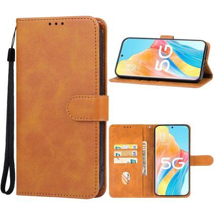 Mobigear Wallet OPPO Reno 8T 5G Hülle Klapphülle Geldbörse - Braun