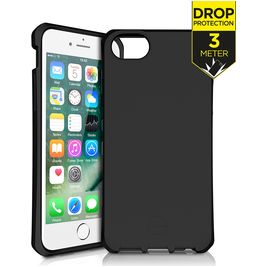 ITSkins SpectrumSolid iPhone SE (2022) Hülle Flexibles TPU Backcover Stoßfest - Plain Black