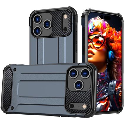 Mobigear Outdoor iPhone 17 Pro Hülle Hardcase Backcover Stoßfest - Marineblau