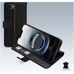 Mobilize Wallet iPhone 16e Hülle Echtes Leder Klapphülle Geldbörse - Schwarz