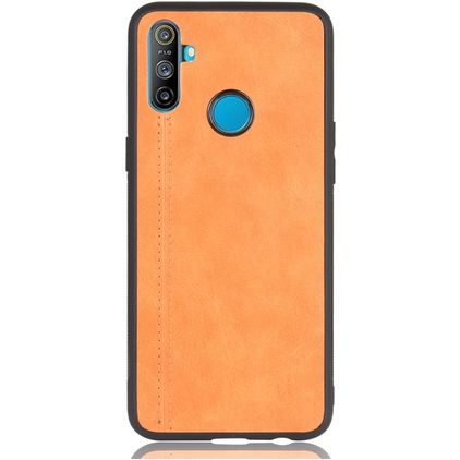 Mobigear Stitch Realme C3 Hülle Backcover - Orange