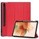 Mobigear Tri-Fold Gel Samsung Galaxy Tab S7 FE Hülle TPU,Kunstleder Klapphülle + Stifthalter - Rot
