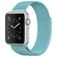 Mobigear Color Loop Milanaise Apple Watch Armband Magnetverschluss - 49/46/45/44 mm - Türkis