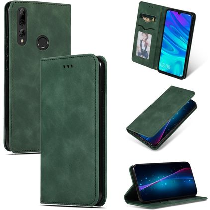 Mobigear Retro Slim Huawei P Smart Plus (2019) Hülle Klapphülle - Grün