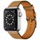 Mobigear Torino Leder Apple Watch Armband Dornschließe - 42/41/40/38 mm - Braun