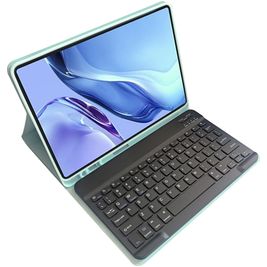 Mobigear Keys iPad 10 (2022) Hülle QWERTY Bluetooth Tastatur Klapphülle + Stifthalter - Grün