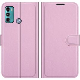 Mobigear Classic Motorola Moto G60 Hülle Klapphülle Geldbörse - Pink