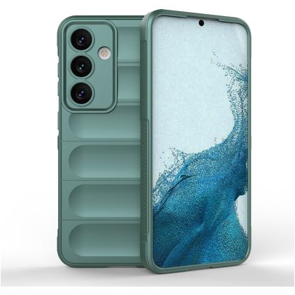 Mobigear Bumpy Samsung Galaxy S24 Hülle Flexibles TPU Backcover - Grün