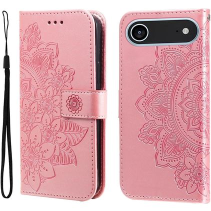 Mobigear Flowers iPhone Air Klapphülle Portemonnaie - Roségold