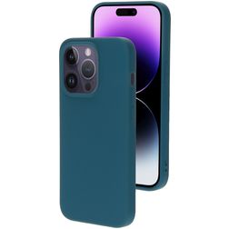 Mobiparts iPhone 14 Pro Silikon Hülle Backcover - Blueberry Blue