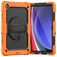 Mobigear SureGrip Xtreme Samsung Galaxy Tab A11 Plus Hülle Kunststoff,Silikon Backcover + Schulterträger + Ständer - Orange