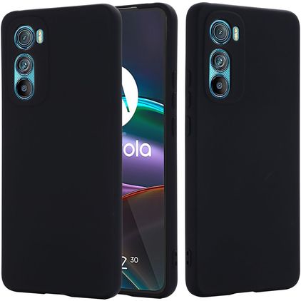 Mobigear Rubber Touch Motorola Edge 30 Silikon Hülle Backcover - Schwarz