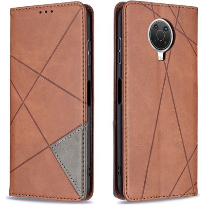 Mobigear Rhombus Slim Nokia G20 Hülle Klapphülle - Braun