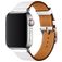 Mobigear Torino Leder Apple Watch Armband Dornschließe - 49/46/45/44 mm - Weiß