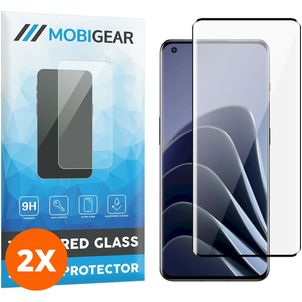 Mobigear Premium OnePlus 11 Panzerglas Gehärtetes Glas Displayschutz - Hüllenfreundlich - Schwarz (2er Pack)