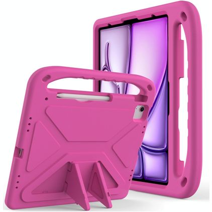 Mobigear AeroArmor iPad Air 13 Zoll (2025) Tablet Hülle für Kinder mit Tragegriff + Stifthalter - Rot