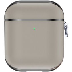 Valenta Snap Apple AirPods 1 Hülle Echtes Leder - Grau