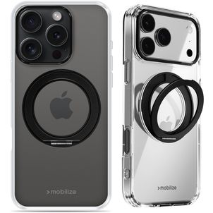 Mobilize 360 Rotating Ring iPhone 15 Pro Max MagSafe Hülle Hardcase Backcover mit Ringhalter - Schwarz