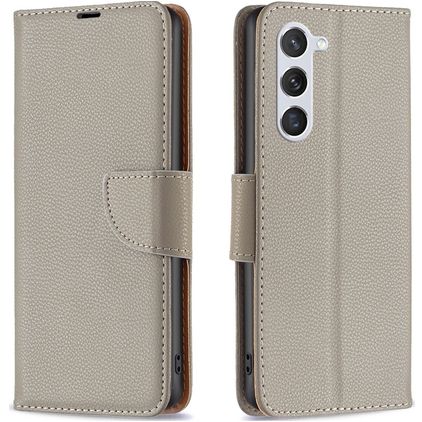 Mobigear Excellent Samsung Galaxy S23 Hülle Klapphülle Geldbörse - Grau