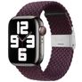 Mobigear Braided Nylon Apple Watch Armband Klappschließe - 42/41/40/38 mm - Weinrot