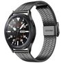 Mobigear Seven Bead Edelstahl Smartwatch Armband Klappschließe - 20-mm-Universalanschluss - Schwarz
