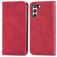 Mobigear Retro Slim Samsung Galaxy S21 FE Hülle Klapphülle Geldbörse - Rot