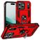 Mobigear Armor Ring iPhone Air Hülle Hardcase Backcover Stoßfest mit Ringhalter - Rot