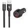 Mobigear Essentials Dual USB / USB-C Autoladegerät USB-C 1 m Power Delivery 48W - Schwarz