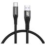 Mobigear Nylon USB-A auf USB-C Kabel 0.4 Meter - Schwarz