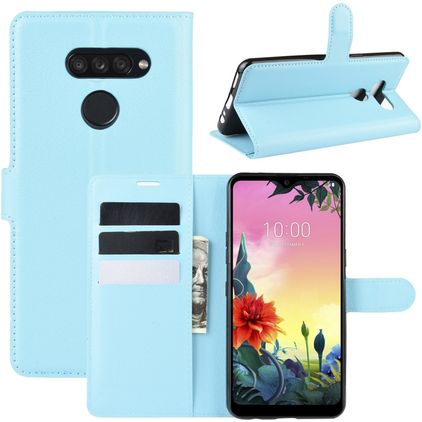 Mobigear Classic LG K50s Hülle Klapphülle Geldbörse - Blau