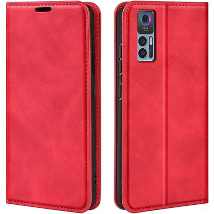Mobigear Retro Slim TCL 30 Plus Hülle Klapphülle Geldbörse - Rot