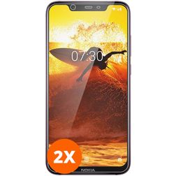 Mobigear Nokia 8.1 Panzerglas Gehärtetes Glas Displayschutz - Hüllenfreundlich (2er Pack)