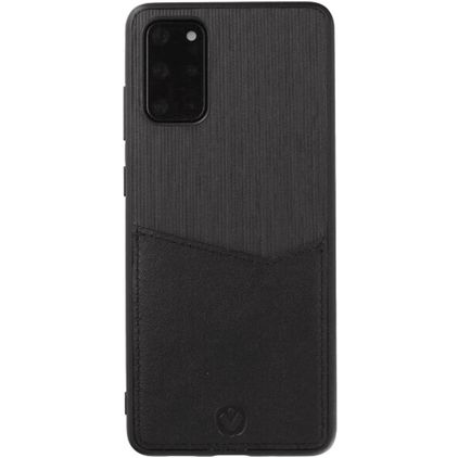 Valenta Card Slot Samsung Galaxy S20 Plus Hülle Echtes Leder Backcover mit Kartenhalter - Schwarz