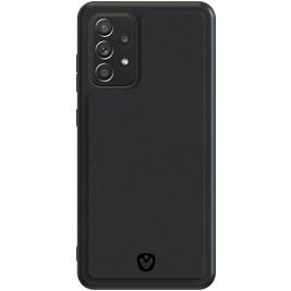 Valenta Snap Samsung Galaxy A72 Hülle Echtes Leder Backcover - Schwarz