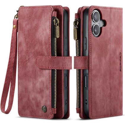 CaseMe C30 iPhone 17 Klapphülle Portemonnaie - Rot
