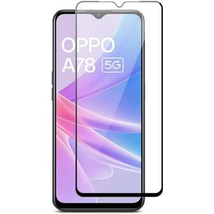 Mobigear Premium OPPO A78 Panzerglas Gehärtetes Glas Displayschutz - Hüllenfreundlich - Schwarz