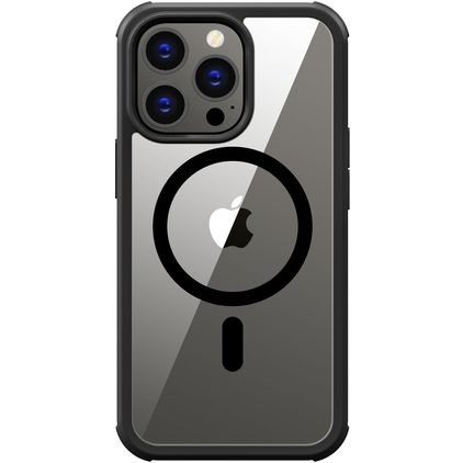 Valenta Full Cover iPhone 15 Pro Max MagSafe Hülle Gehärtetes Glas Backcover Stoßfest - Transparent / Schwarz