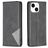 Mobigear Rhombus Slim iPhone 15 Hülle Klapphülle - Schwarz