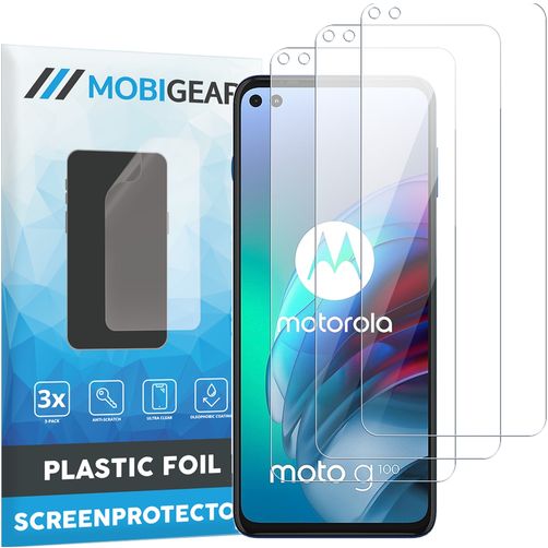 Mobigear Motorola Moto G100 Displayschutz Schutzfolie - Hüllenfreundlich (3er Pack)