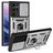 Mobigear Armor Ring Cam Slide Samsung Galaxy S22 Ultra Hülle Hardcase Backcover Stoßfest mit Ringhalter - Silber