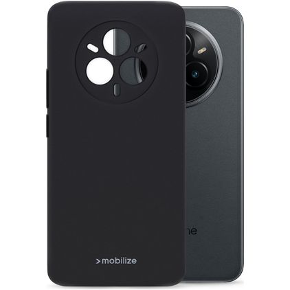 Mobilize Rubber Gelly Realme 14 Pro Plus Hülle Flexibles TPU Backcover - Schwarz