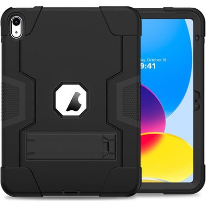 Mobigear ShieldStand iPad 11 (2025) Hülle Kunststoff,Silikon Backcover + Ständer - Schwarz