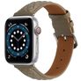 Mobigear Genova Leder Apple Watch Armband Dornschließe - 42/41/40/38 mm - Grau