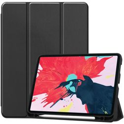 Mobigear Tri-Fold Gel iPad Pro 11 Zoll (2022) Hülle TPU,Kunstleder Klapphülle + Stifthalter - Schwarz