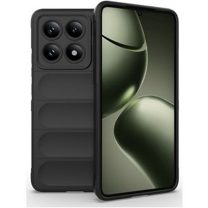 Mobigear Bumpy Xiaomi 14T Hülle Flexibles TPU Backcover - Schwarz
