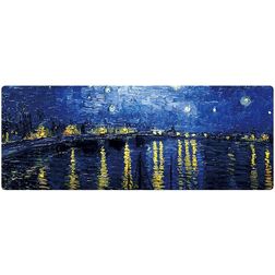Mobigear Anti-Slip Mauspad - 40 x 90 CM - Starry Night Over the Rhône