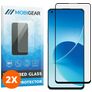 Mobigear Premium OPPO Reno 6 5G Panzerglas Gehärtetes Glas Displayschutz - Hüllenfreundlich - Schwarz (2er Pack)