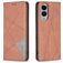 Mobigear Rhombus Slim Samsung Galaxy S25 Edge Hülle Klapphülle - Braun